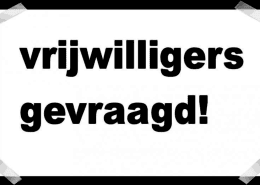 Vrijwilligers gevraagd