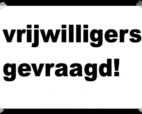Vrijwilligers gevraagd